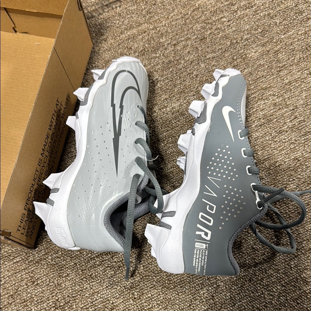 Nike Vapor Gray and White Cleats